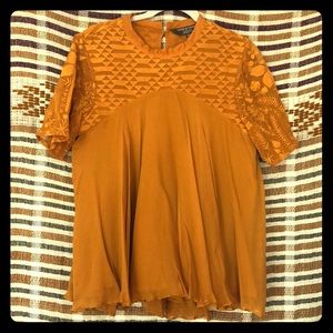 Flowy mustard blouse